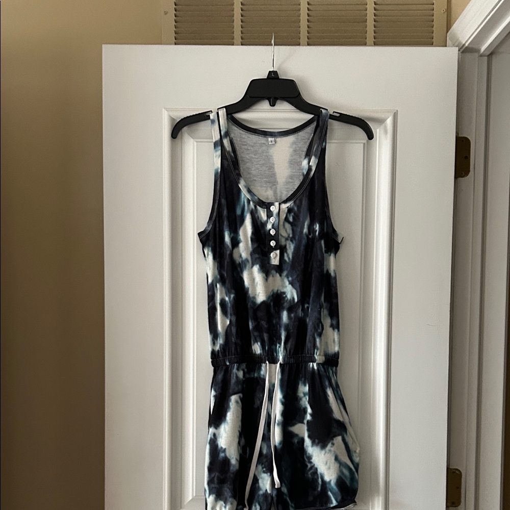 Tie-Dye Sleeveless Romper